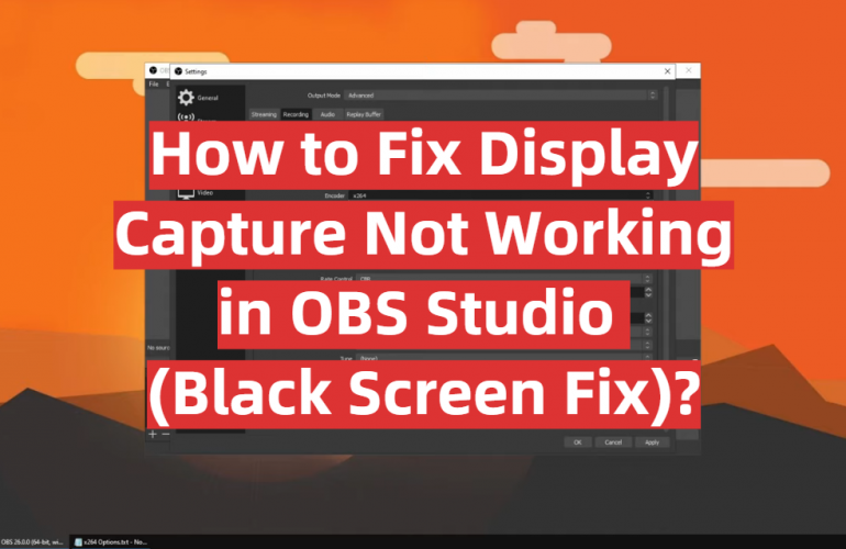 obs studio display capture not working